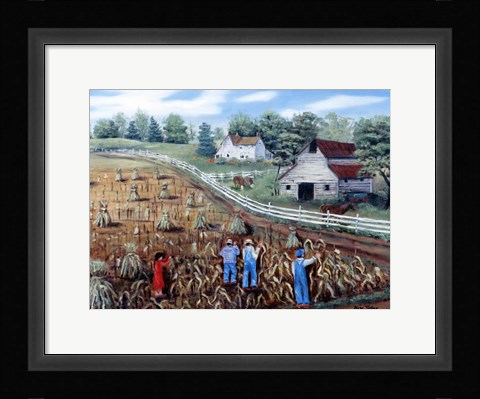 Framed Pullin' Fodder Print