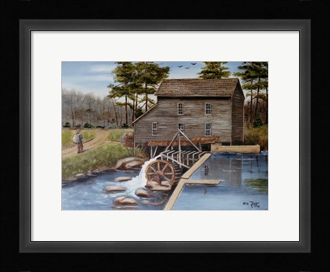 Framed Howard's Creek Mill 1930s Print