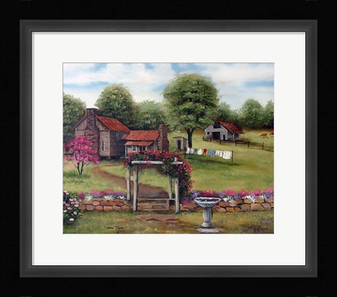 Framed Rose Arbor Print