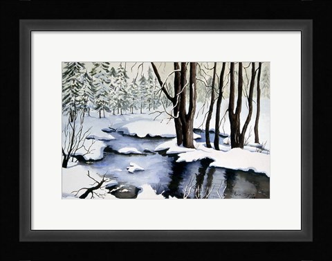 Framed Snow Trees Print
