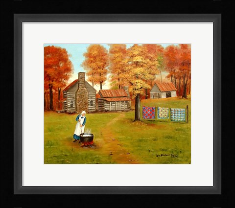 Framed Making Lye Soap 2 Print