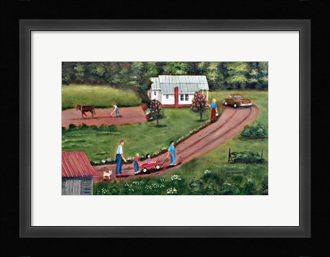 Framed Hildebran Farm Print