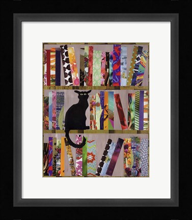 Framed Bookcat Print