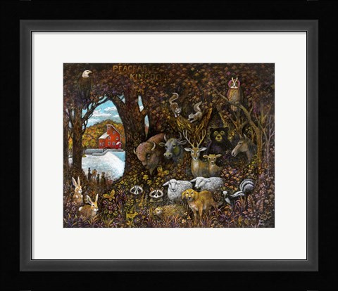 Framed Peaceable Kingdom Print
