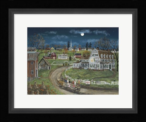 Framed Haunted Hayride Print