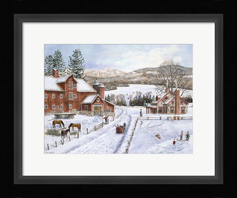 Framed Hidden Lake Farm Print