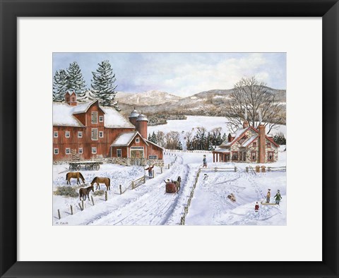 Framed Hidden Lake Farm Print