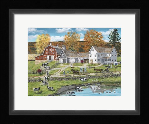 Framed Friends on the Farm Print