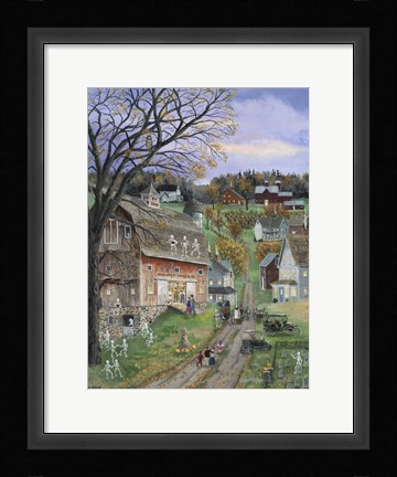 Framed Skeleton Ball Print