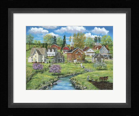 Framed Crab Apple Creek Print