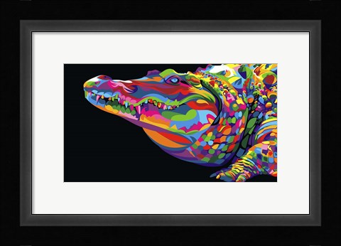 Framed Crocodile Smile Print