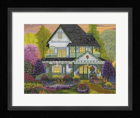 Framed Red Rose Inn Print