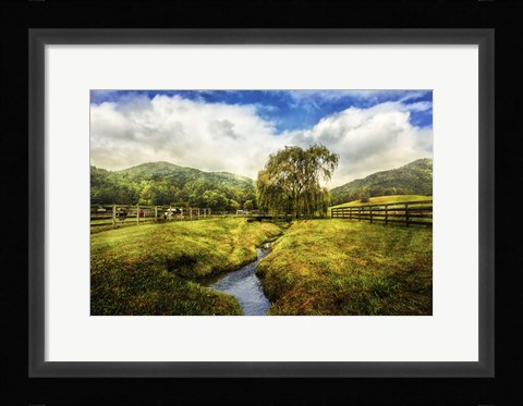 Framed Willow in Early Autumn Print
