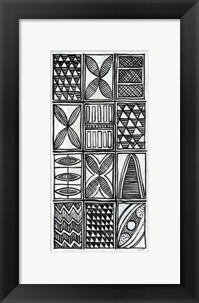 Framed Patterns of the Amazon V BW Print