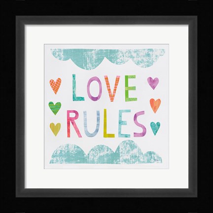 Framed Unicorn Magic III Blue Print