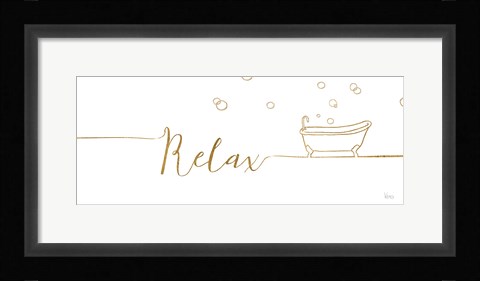 Framed Underline Bath I Print