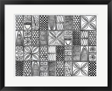 Framed Patterns of the Amazon II BW Print
