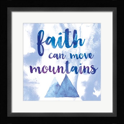 Framed Words of Faith II Print