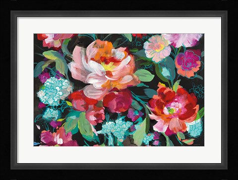 Framed Bright Floral Medley Crop Print