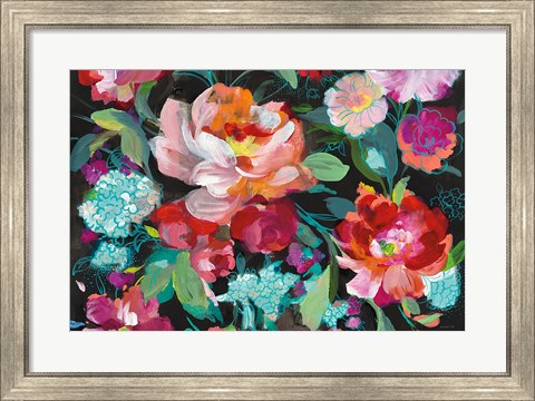 Framed Bright Floral Medley Crop Print