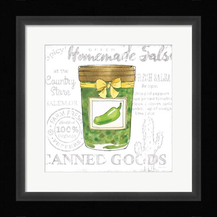 Framed Canning Kitchen III Print