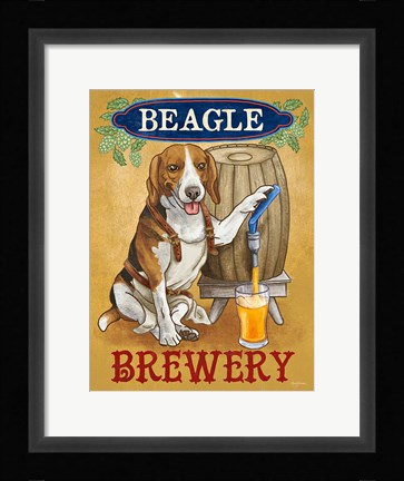 Framed Beer Dogs IV Print