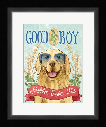 Framed Beer Dogs II Print