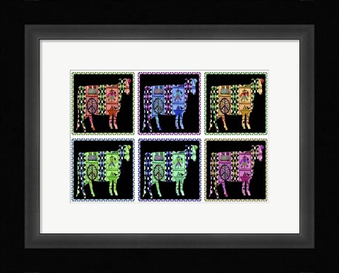 Framed Folk At Country Peace Cows Print