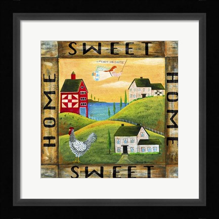 Framed Home Sweet Home 2 Square Print