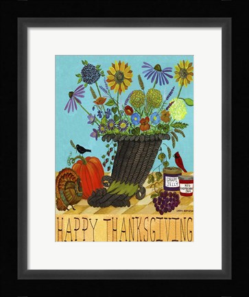 Framed Happy Thanksgiving Print