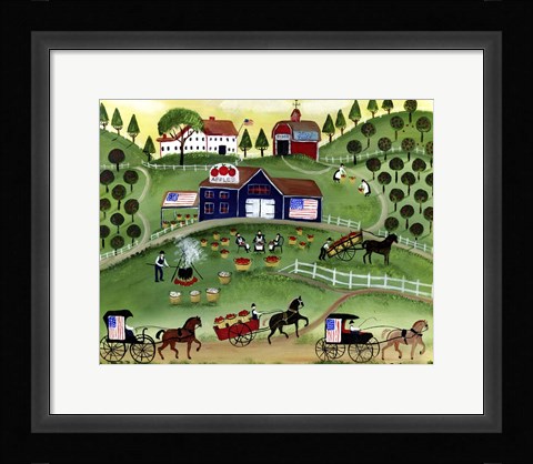 Framed American Apple Farm Print