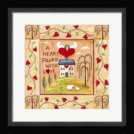 Framed Heart Filled With Love 1 Print