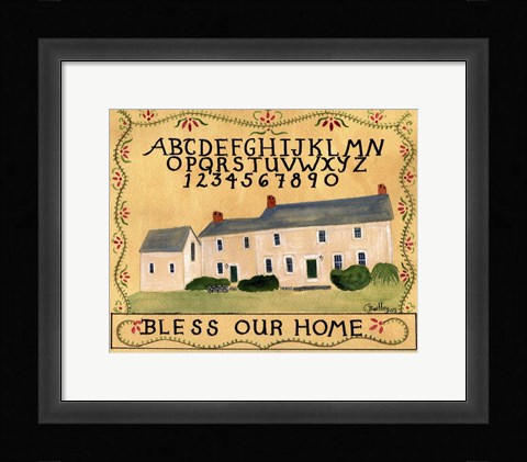 Framed Bless Our Home Abc Print