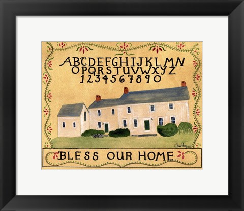 Framed Bless Our Home Abc Print