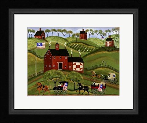 Framed 4th July Country Parade Print