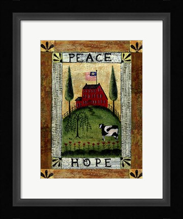 Framed Peace &amp; Hope Print