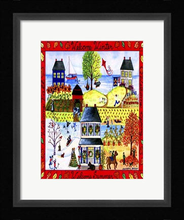 Framed Welcome All The Seasons Print