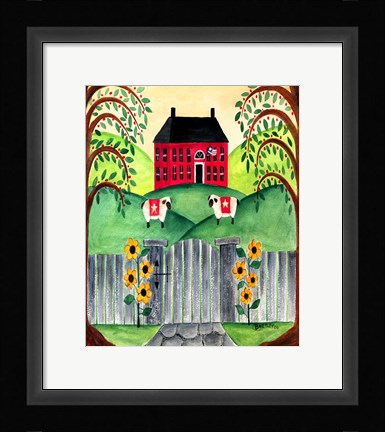 Framed Sheep At Home Print