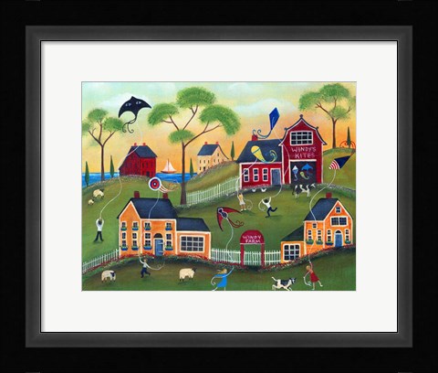 Framed Windys Kite Farm Print