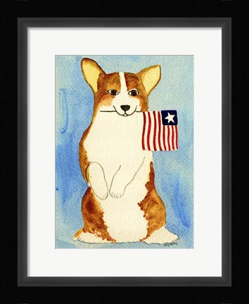 Framed American Puppy Print