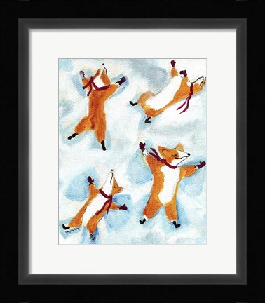 Framed Snow Angel Dogs Print