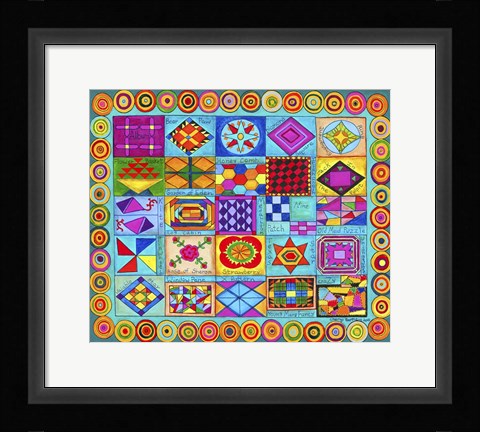 Framed Quilt Sampler Print