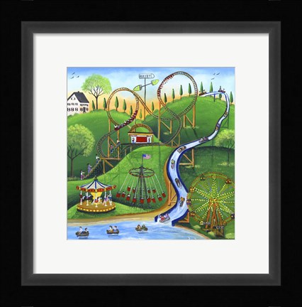Framed Amusement Park Rides Print