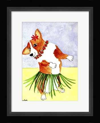 Framed Hola Dog Dance Print