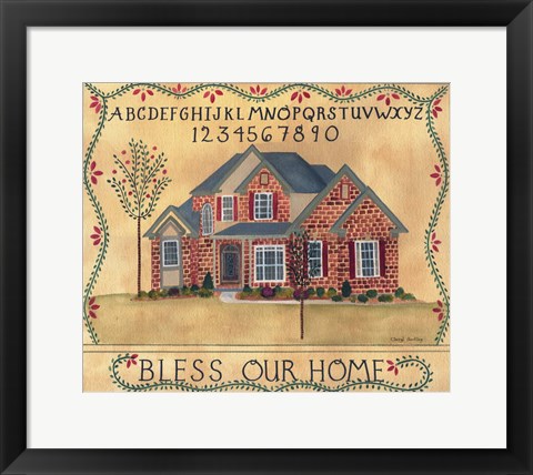 Framed Brick House Blessing Print