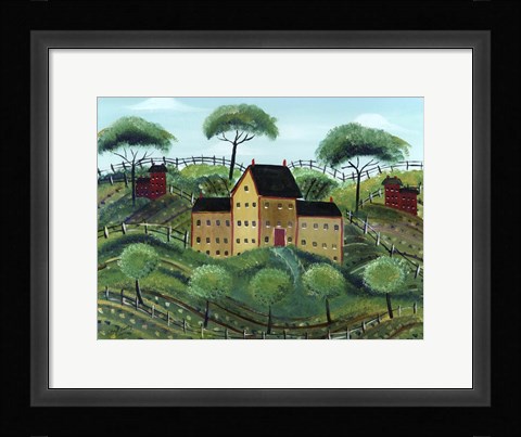 Framed Old Family Country Home Print