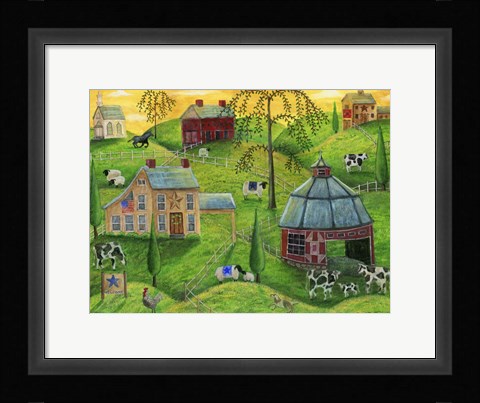 Framed Country Farms Print