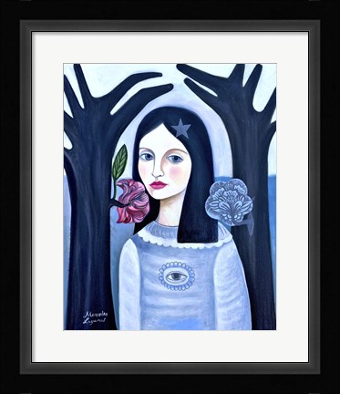 Framed Doll in the Woods Print