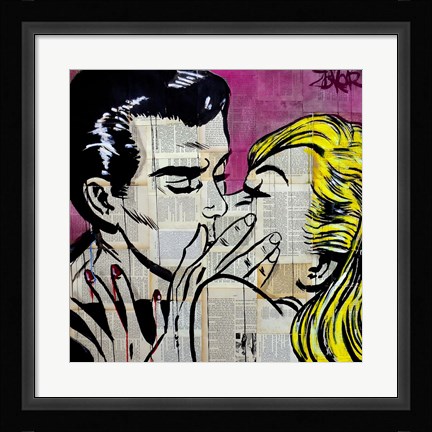 Framed Shut Up and Kiss Me Print