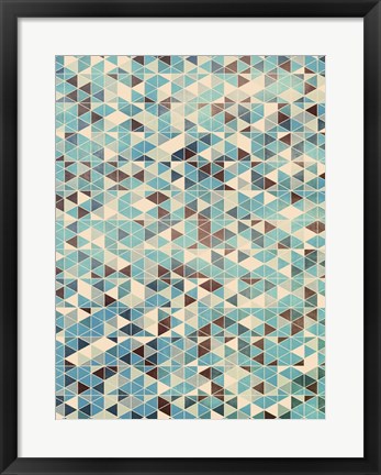 Framed Grunge Geometry Print
